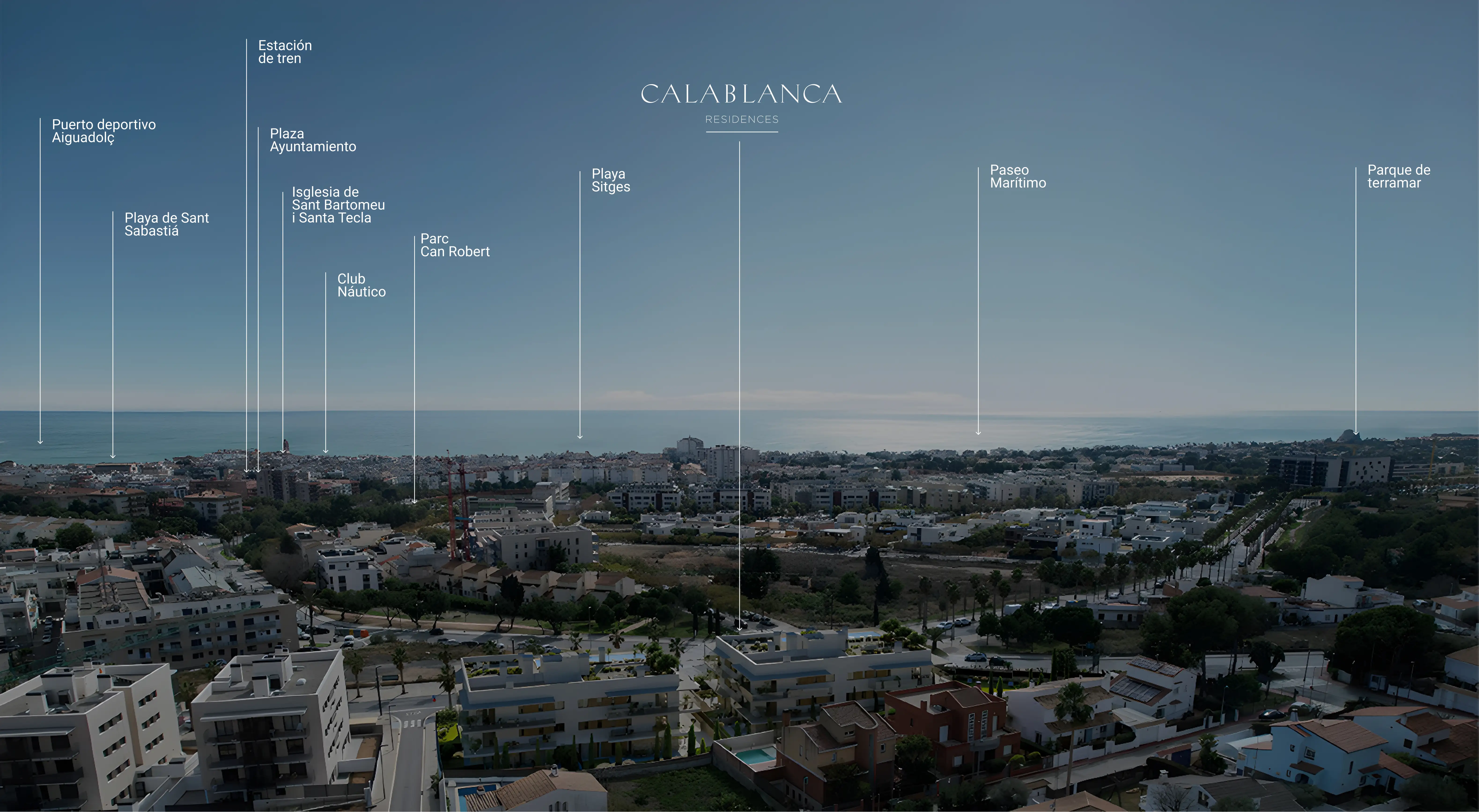Mapa de ubicación de Cala Blanca Residences en Sitges
